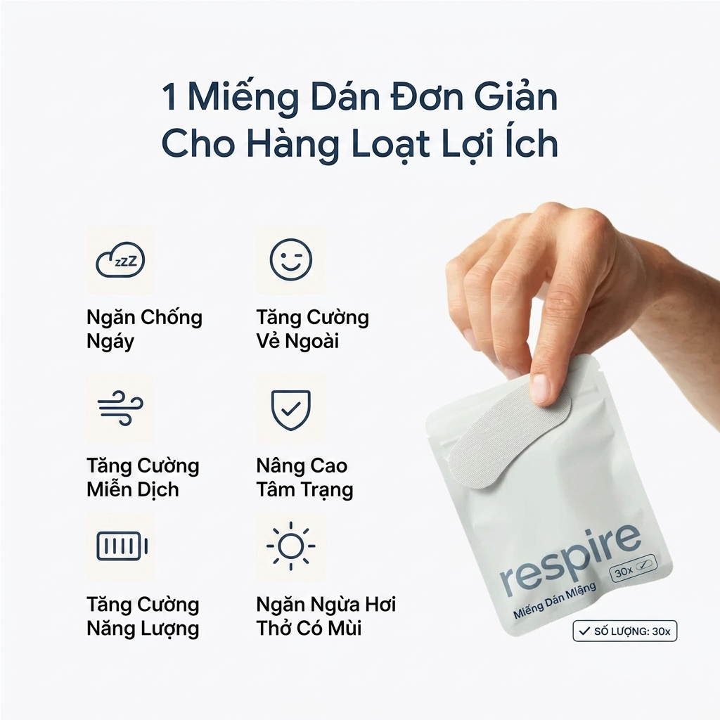 Miếng dán hỗ trợ hô hấp khi ngủ (COD)